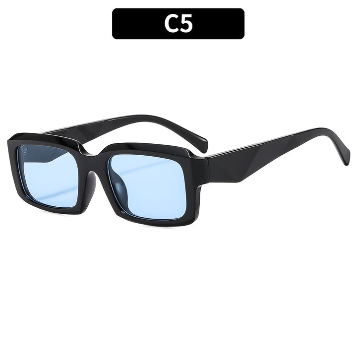 Fette rechteckige Rahmen-Sonnenbrille