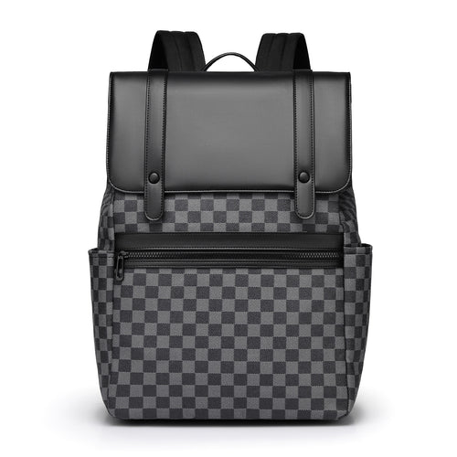Moderner Karierter Muster Rucksack Karnz
