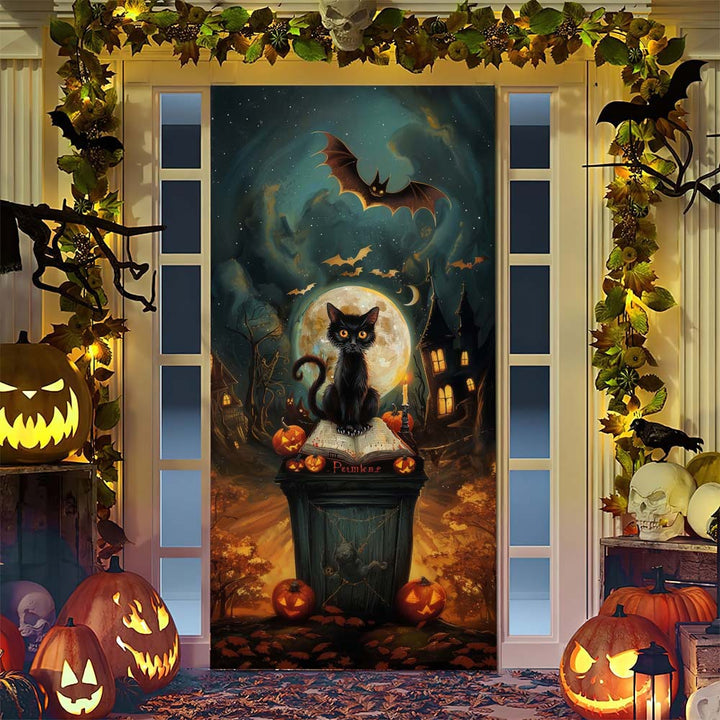 Halloween-Türposter mit großformatiger Grim-Reaper-Illustration und wiederverwendbarem PVC-Planenstoff
