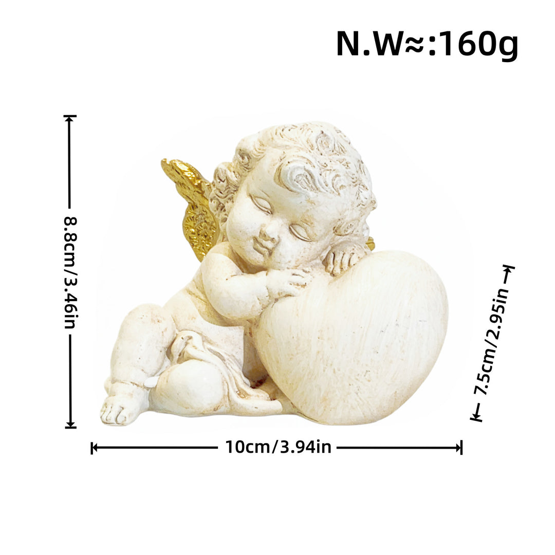Charmante Engelfigur mit Herzmotiv Karnz