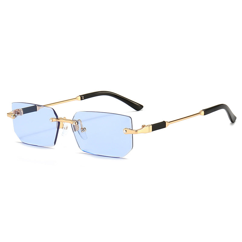 Damen elegante und modische Sonnenbrille mit transparentem Rahmen Karnz