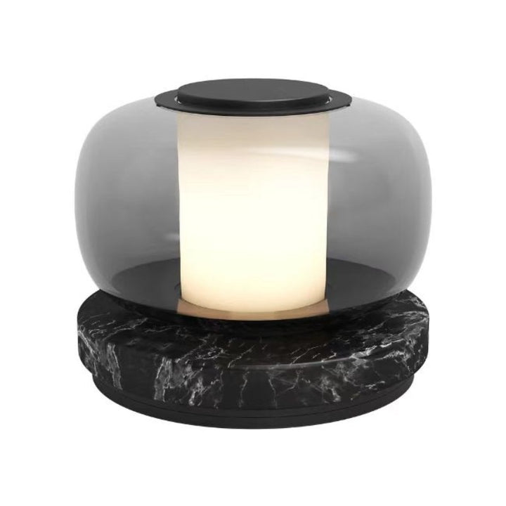 Moderne Glas- und Marmor-Tischlampe