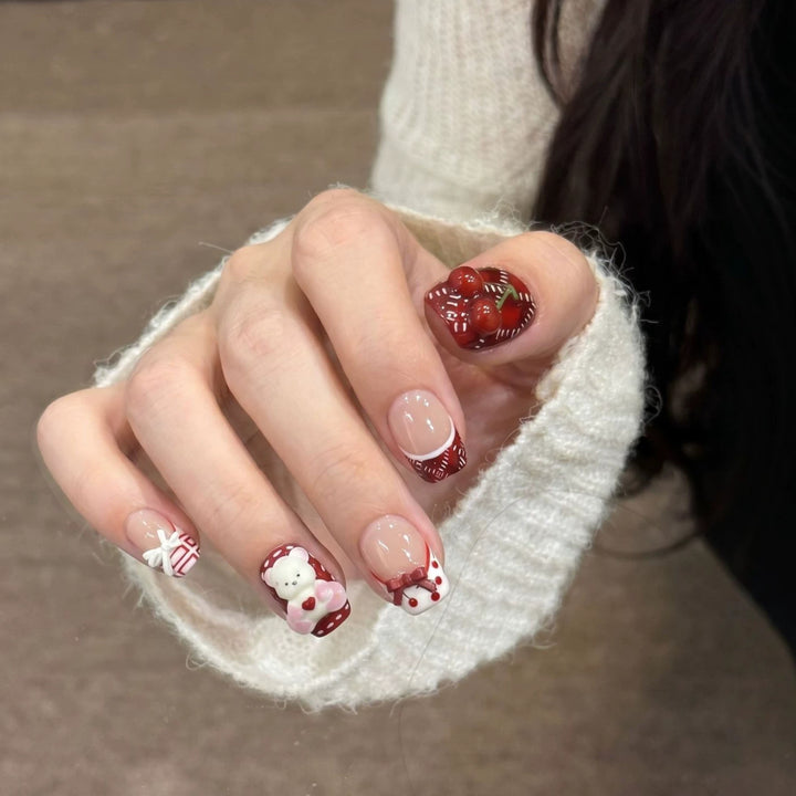 Verspielt Dessert-Themen Press-On Nagelkunst Set Karnz
