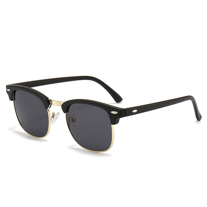 Damen modische Retro-Sonnenbrille mit metallischem Rahmen Karnz