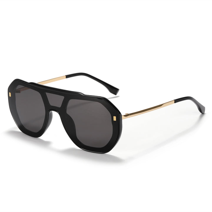 Damen oversized geometrische Sonnenbrille mit elegantem Rahmen Karnz