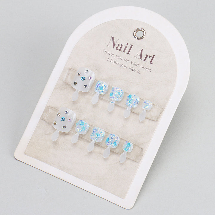 Glitzerndes Press-On Nagelkunstset Karnz