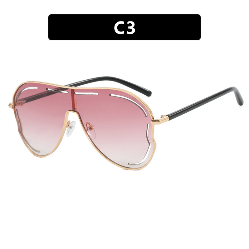 Damen luxuriöse Piloten-Sonnenbrille mit modernem Rahmen Karnz