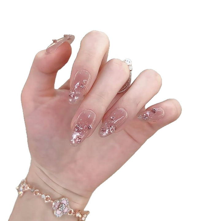 Florale Design Nagelkunst Extensions