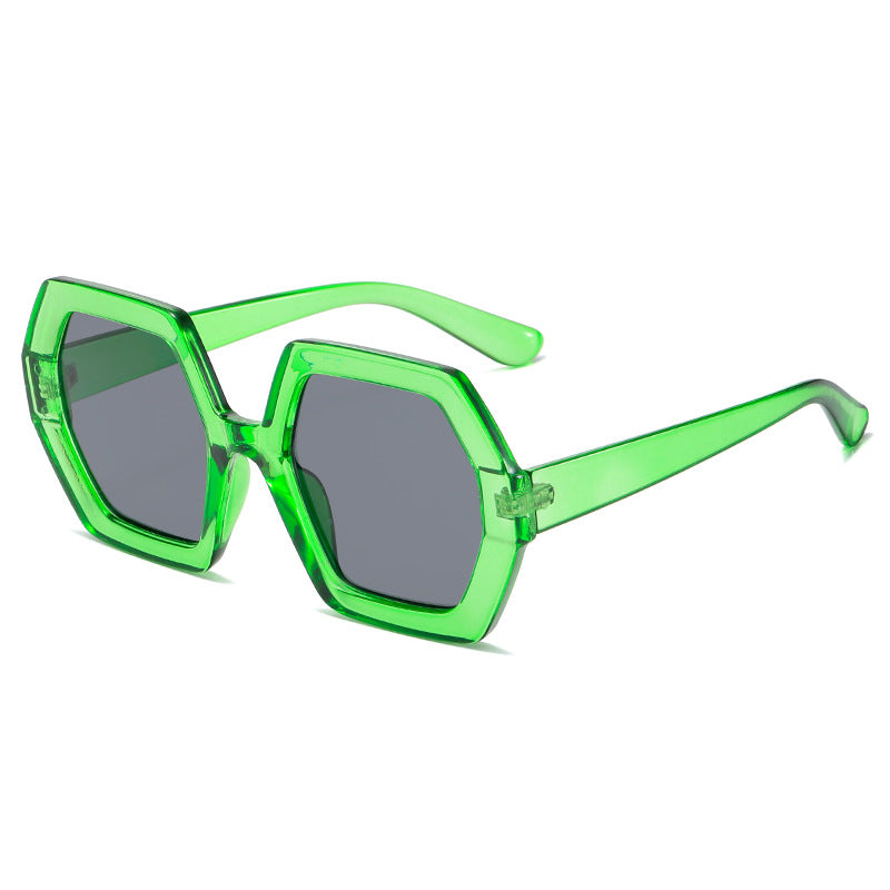 Damen hexagonale Sonnenbrille mit komfortablem Rahmen Karnz
