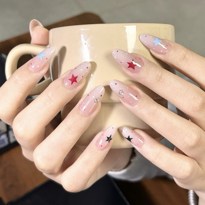 Stylisches dekoratives Press-On-Nagelset 1790745511