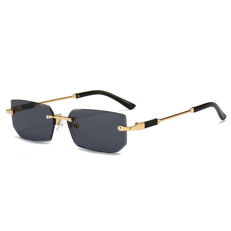 Damen elegante und modische Sonnenbrille mit transparentem Rahmen Karnz
