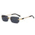 Damen elegante und modische Sonnenbrille mit transparentem Rahmen Karnz