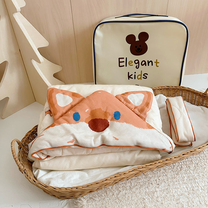 Hooded Pig Nap Quilt Decke für Babys und Kleinkinder