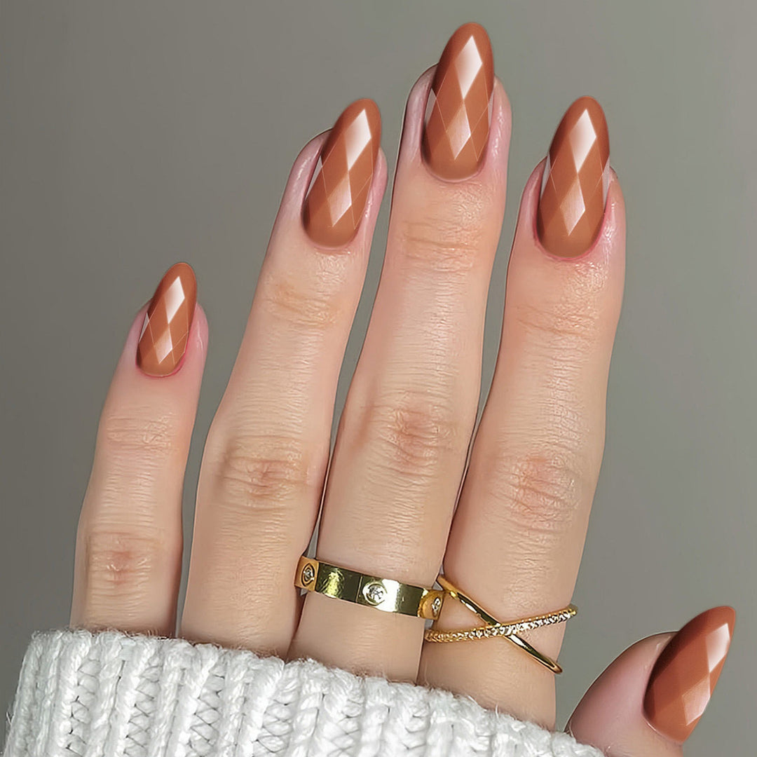 Diamantförmige Glänzende Nail Extensions Karnz