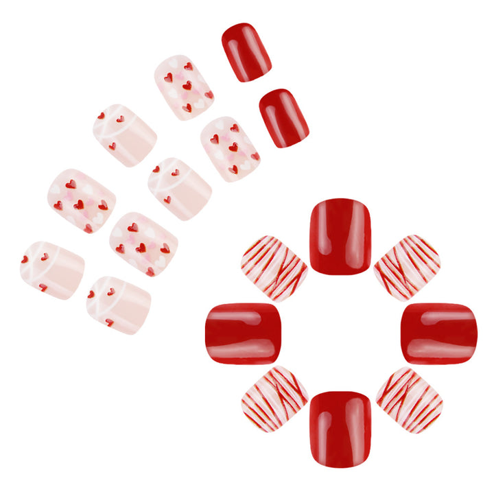 Herz-Themen Nagelkunst Karnz