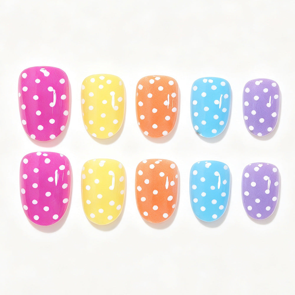 Verspielte Punkte Nagel-Wraps Karnz