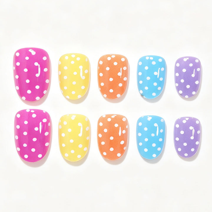 Verspielte Punkte Nagel-Wraps Karnz