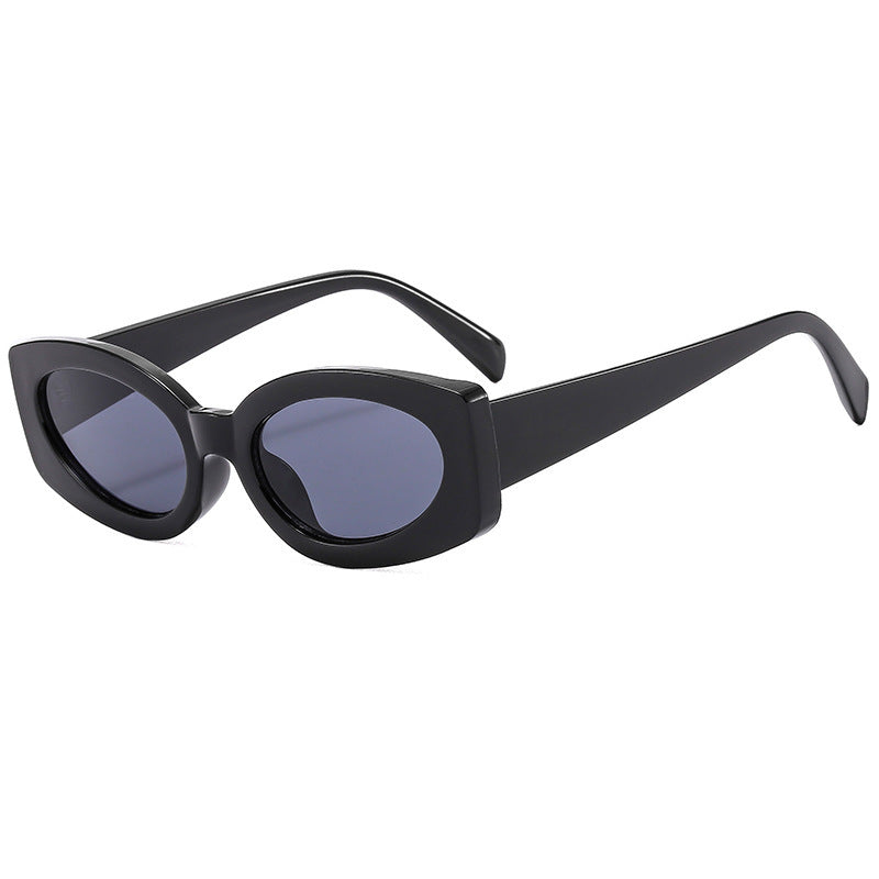 Damen modische Sonnenbrille mit einzigartigem, geschwungenem Rahmen Karnz