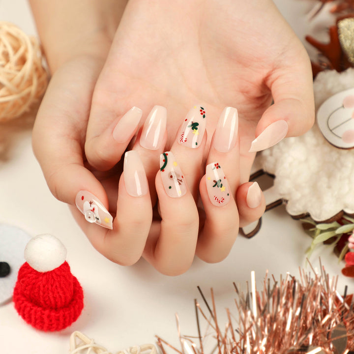 Elegante Acryl-Nägel mit goldenen Akzenten Karnz