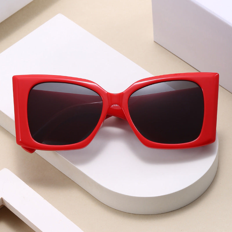 Damen modische Oversized-Sonnenbrille mit geometrischem Rahmen Karnz
