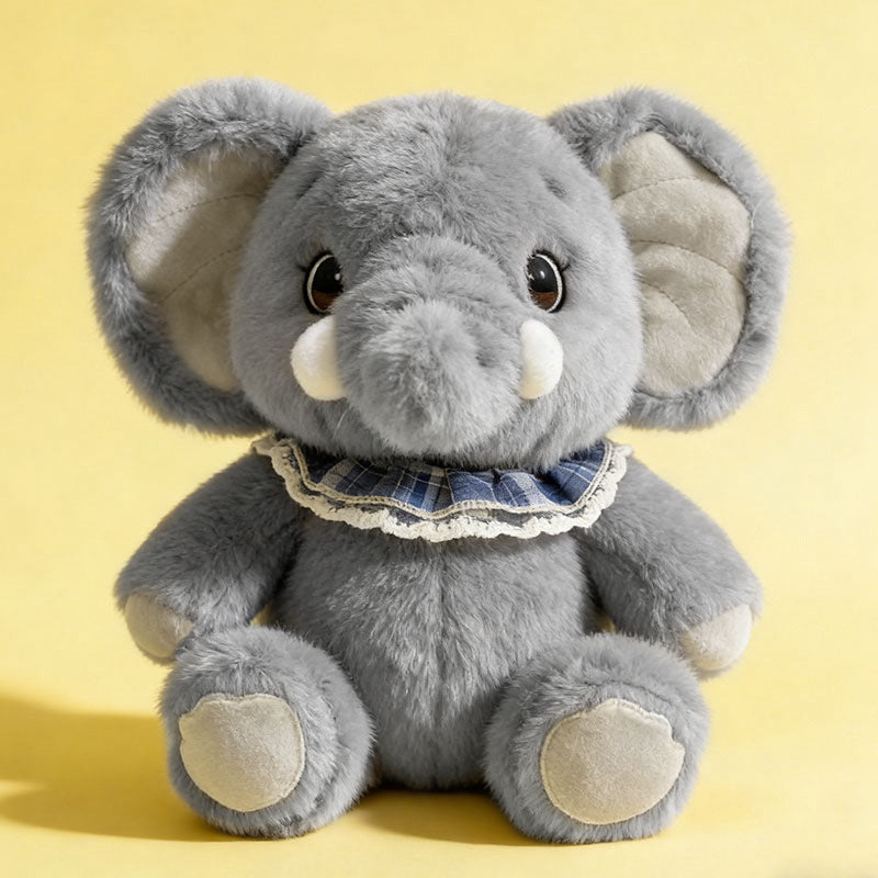 Plüsch Elefant Sitz Cuddler mit Spitzenbesatz Karokragene & Bohnenfüllung Basis Karnz