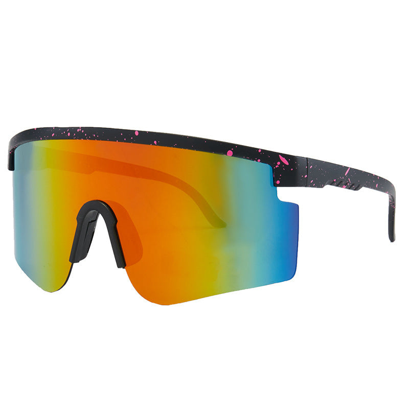 Damen Sportsonnenbrille mit trendigem Oversized-Rahmen und polarisierten Gläsern Karnz