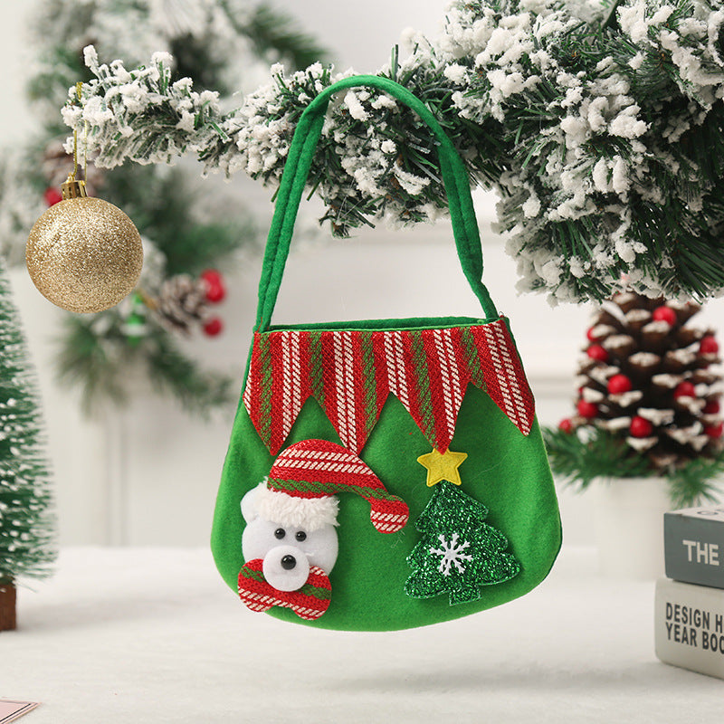 Niedlicher Weihnachtsgnom mit Geschenkesack Karnz