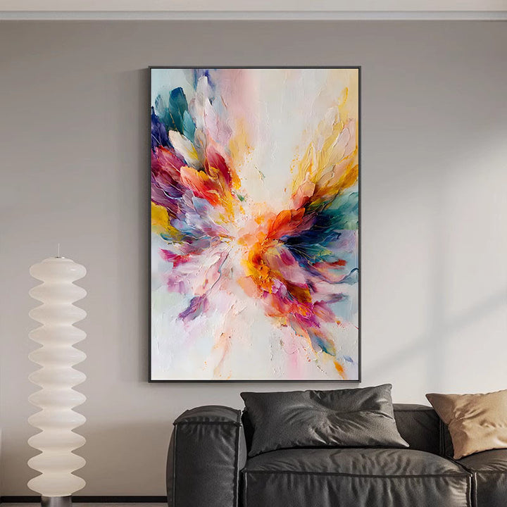 Abstrakte florale Wandkunst für moderne Innenräume