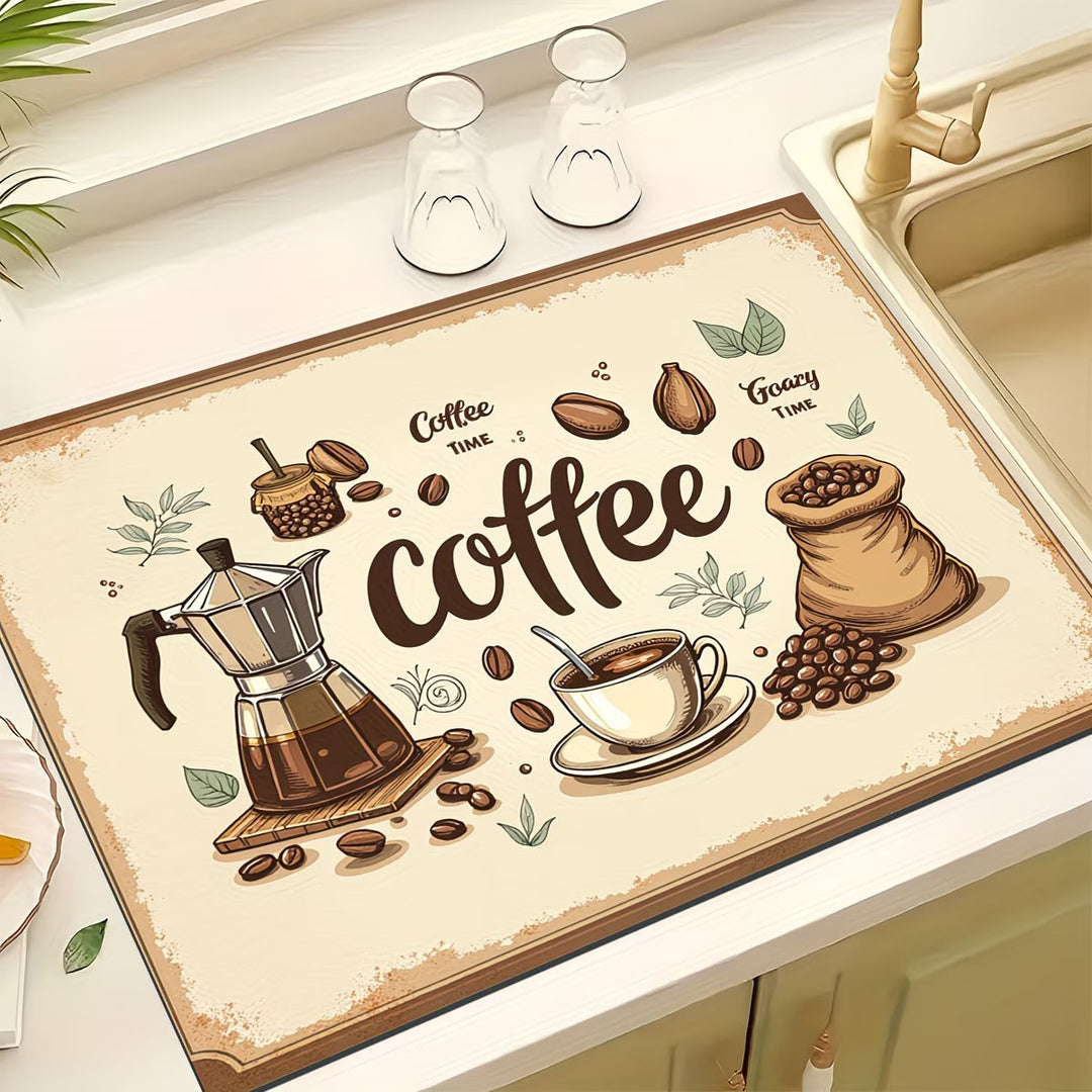 Kaffee-Themen Küchenmatte