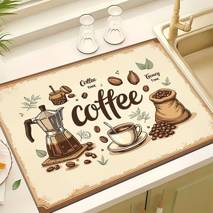 Kaffee-Themen Küchenmatte