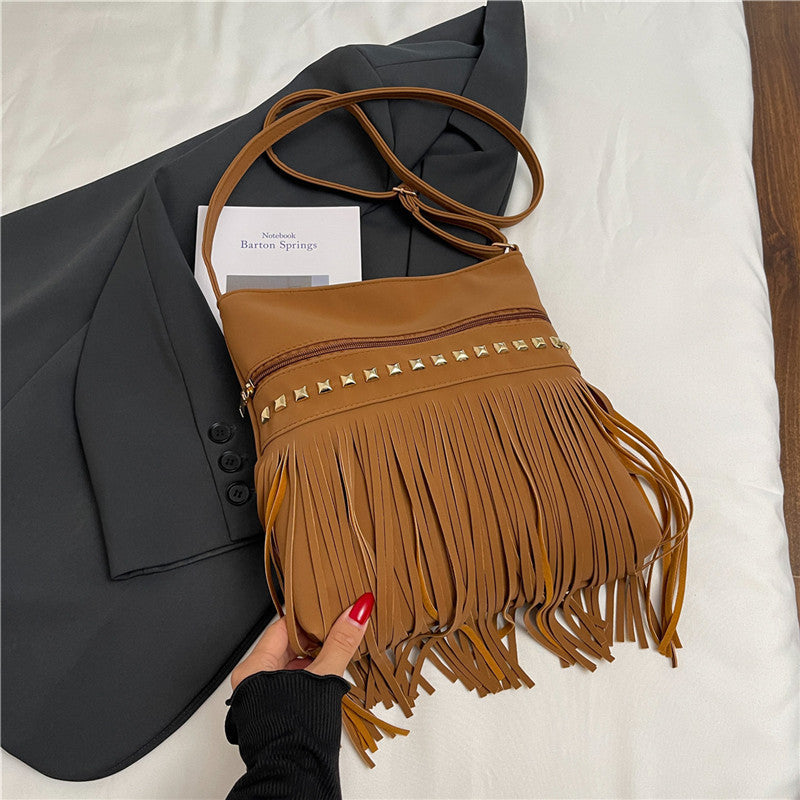 Stylische Fransen Crossbody Tasche Karnz