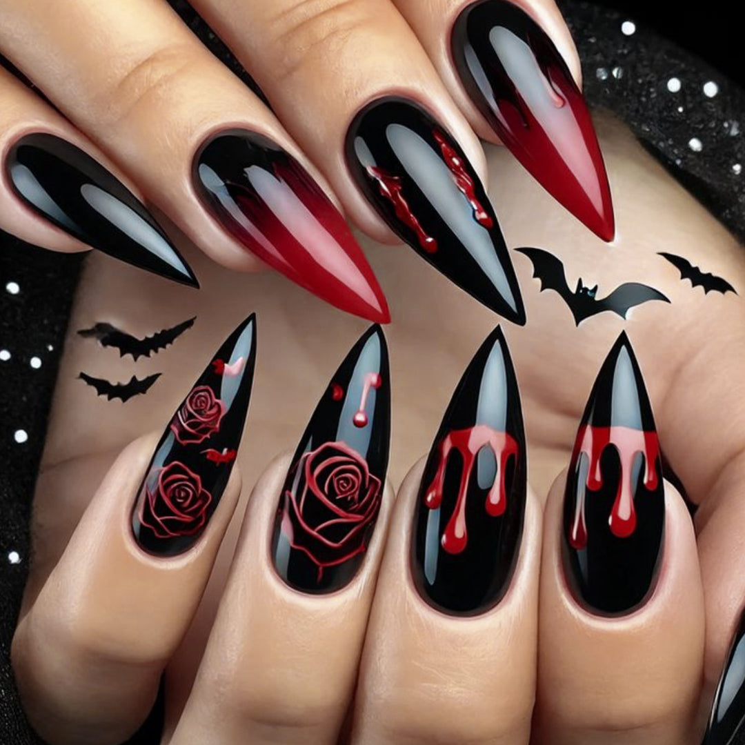 Gothic Horror Themed Nail Art Extensions Karnz