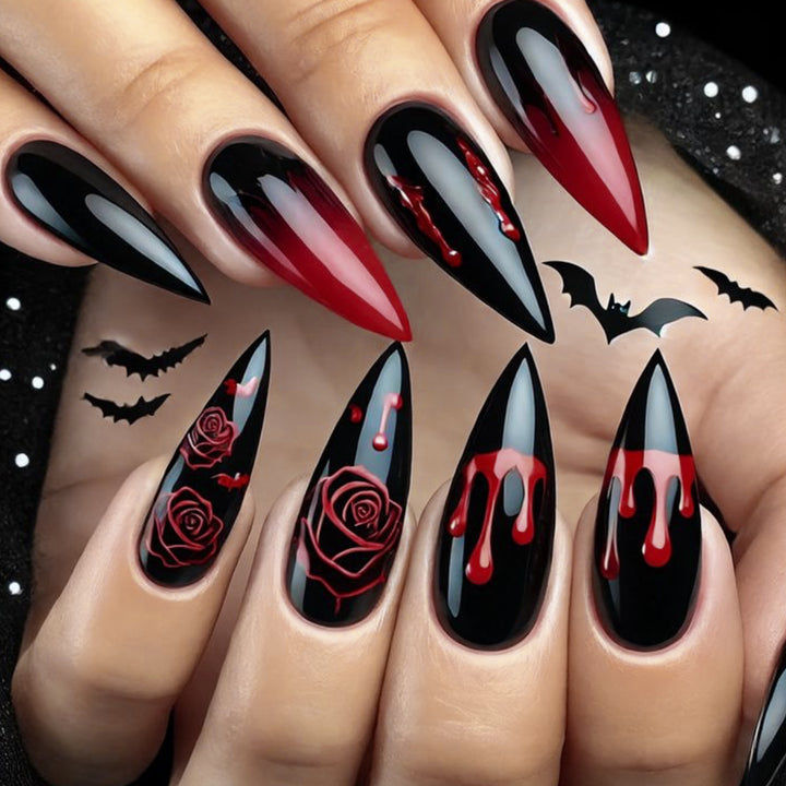 Gothic Horror Themed Nail Art Extensions Karnz