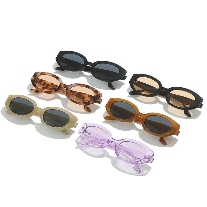 Modische auffällige ovale Sonnenbrille Karnz