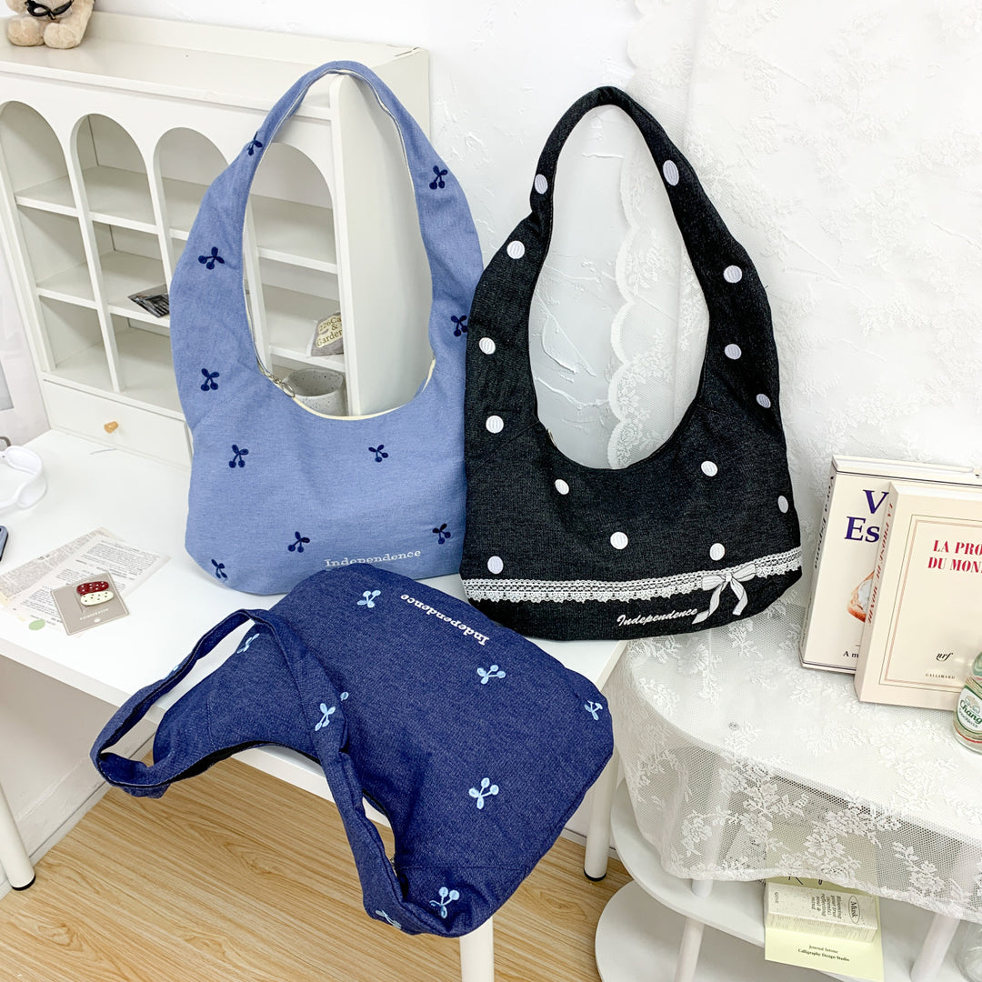 Bequeme Schultertasche mit Originellem Stickmotiv Karnz