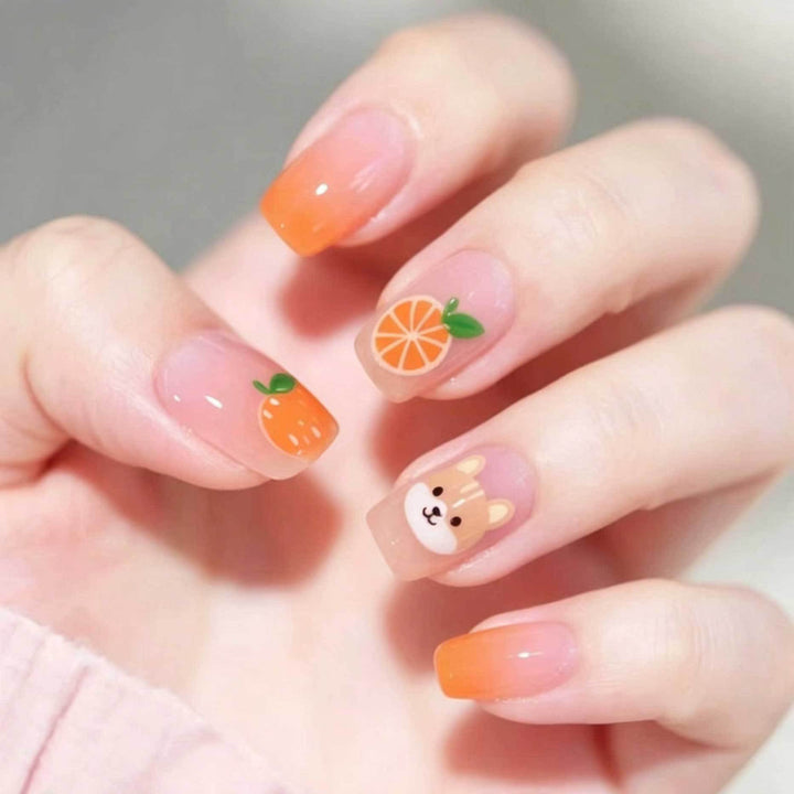 Spielerische Tier- und Obst-Nagelkunst