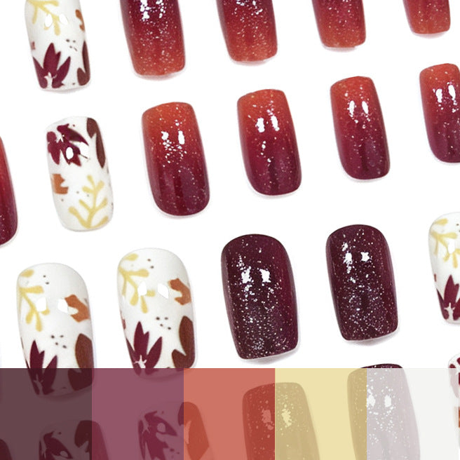 Herbst-inspirierte Nagelkunst-Verstärkungen Karnz
