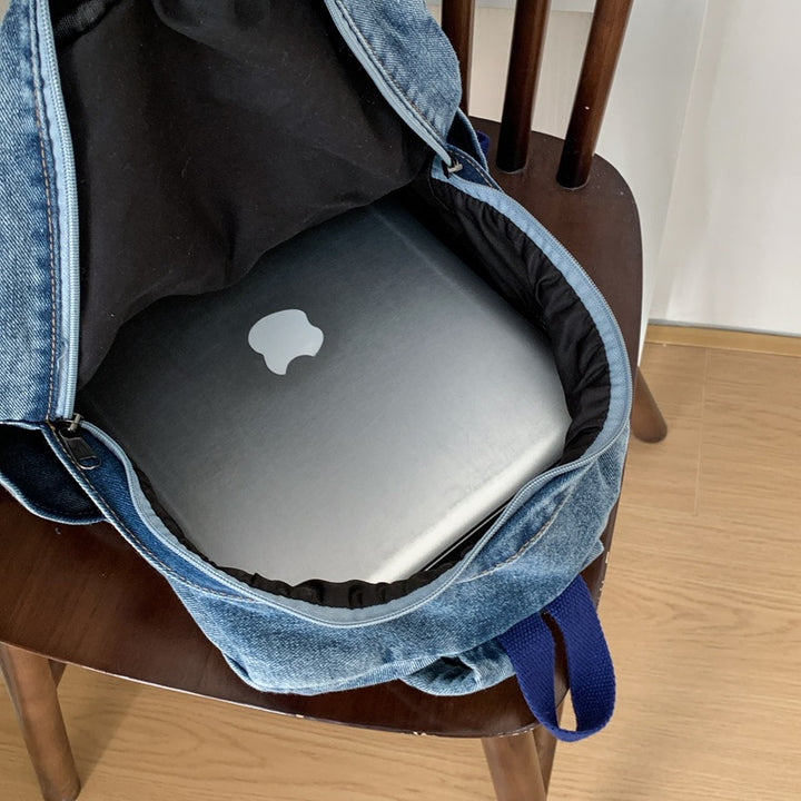 Künstlerischer Denim Rucksack Karnz