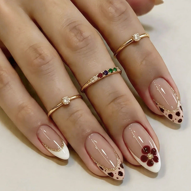 Elegante Floral Rhinestone Ring Set Karnz