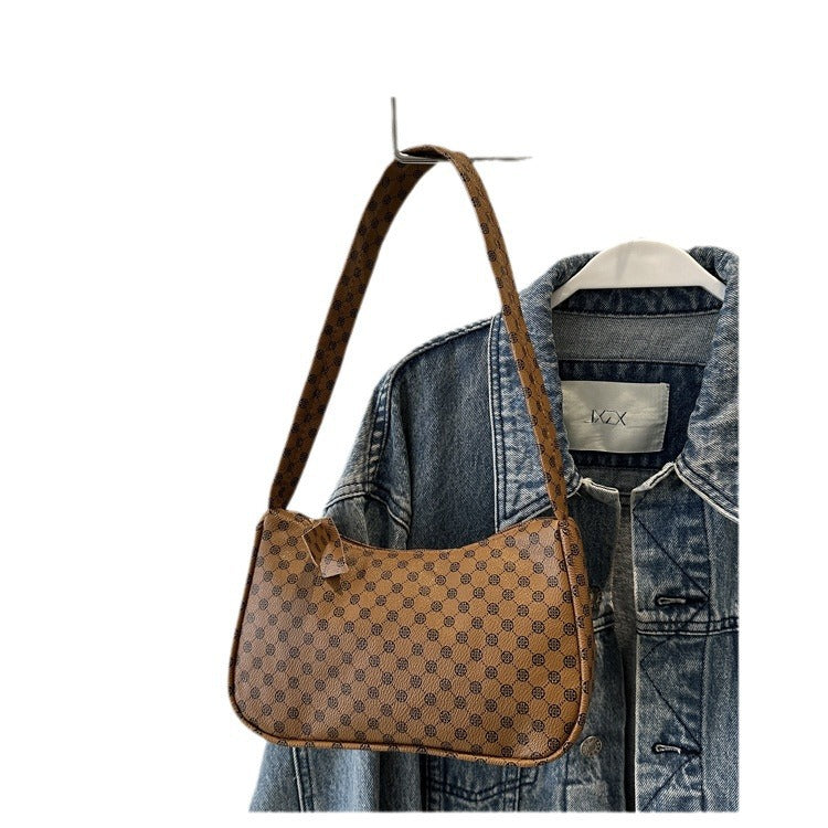 Stylische karierte Schultertasche