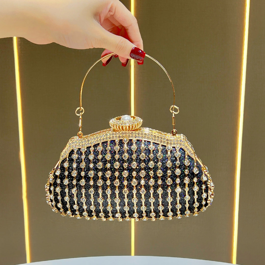 Glamouröse Kristallverzierte Abend-Handtasche