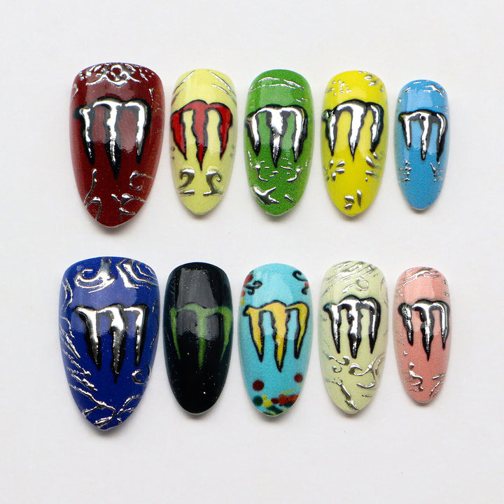 Kreative Nagelkunst Druck-On Designs