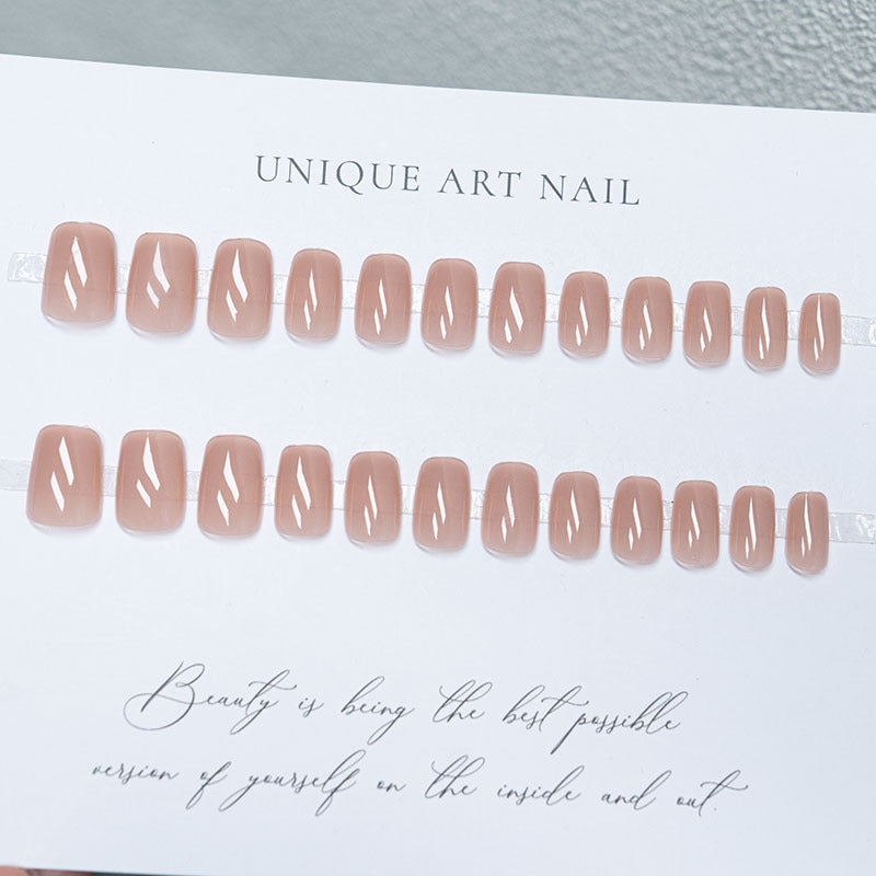 Elegante natürliche Finish Press-On Nägel