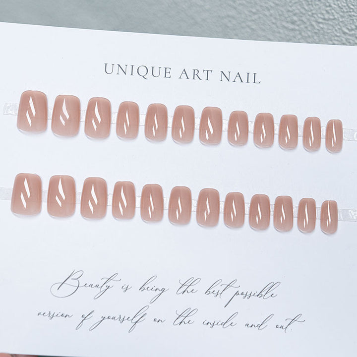 Elegante natürliche Finish Press-On Nägel