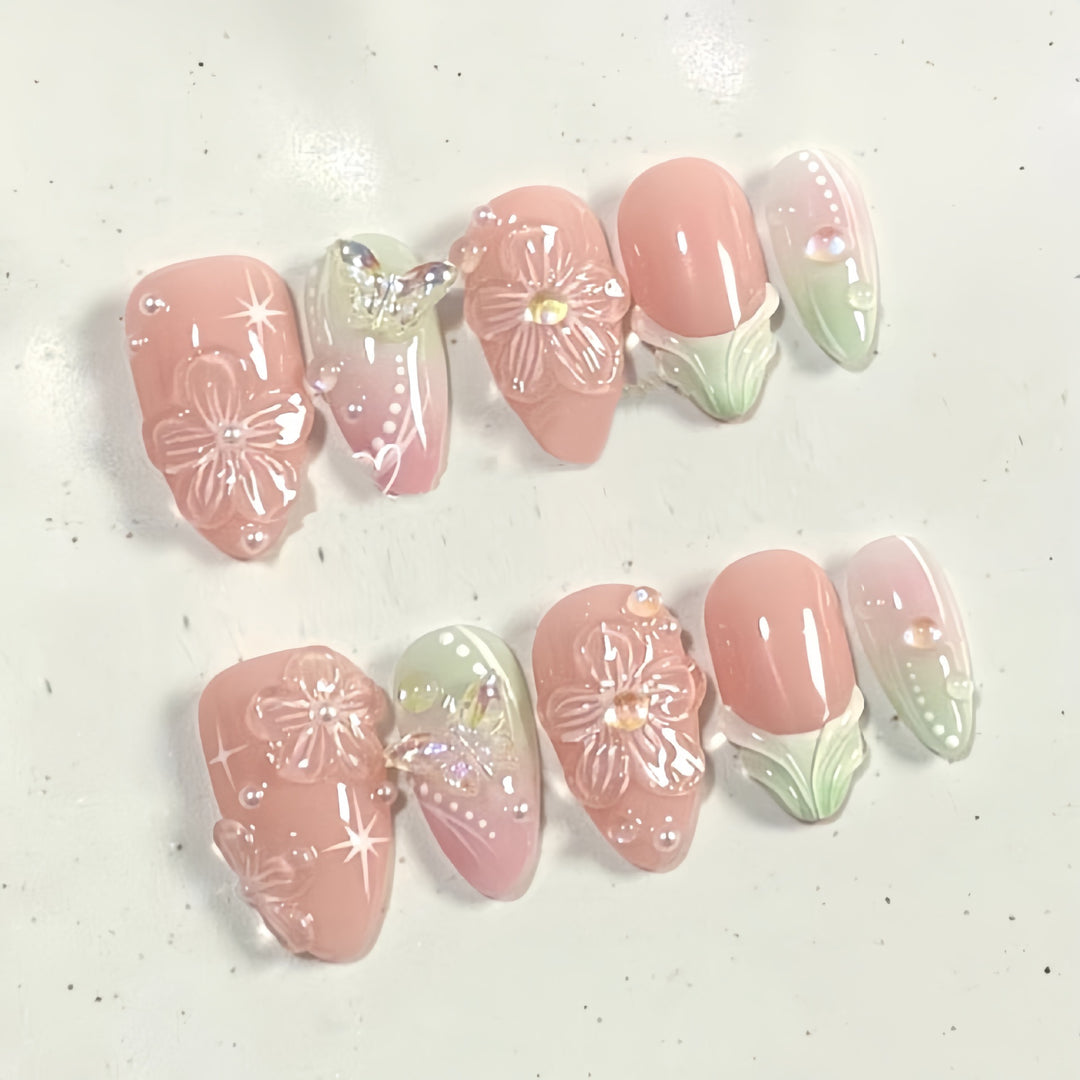 Künstlerisches Press-On Nail Art Set