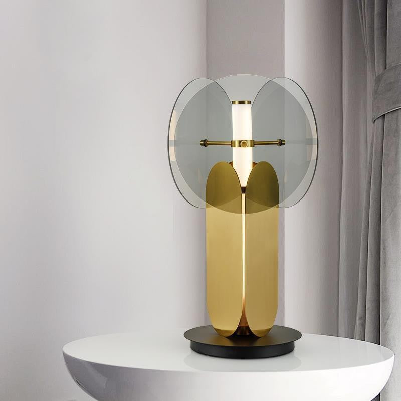 Skulpturale Glas Tischlampe