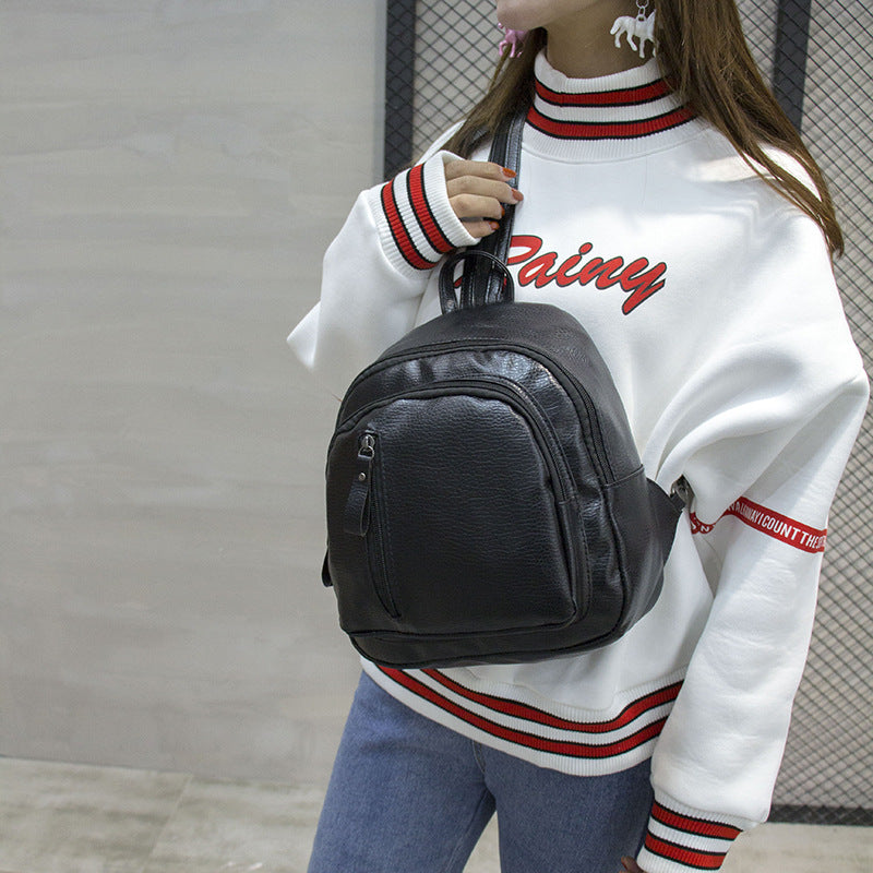 Strukturierter Leder Mini-Rucksack Karnz