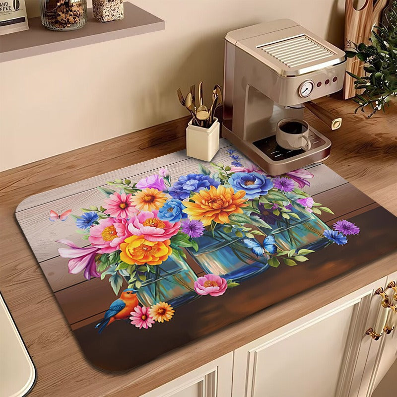Blumenbedruckte Küchenteppich Karnz