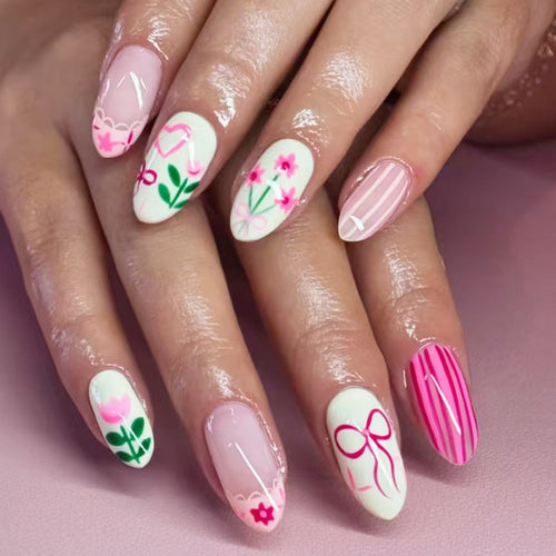Floral Dekorative Nagelkunst Karnz
