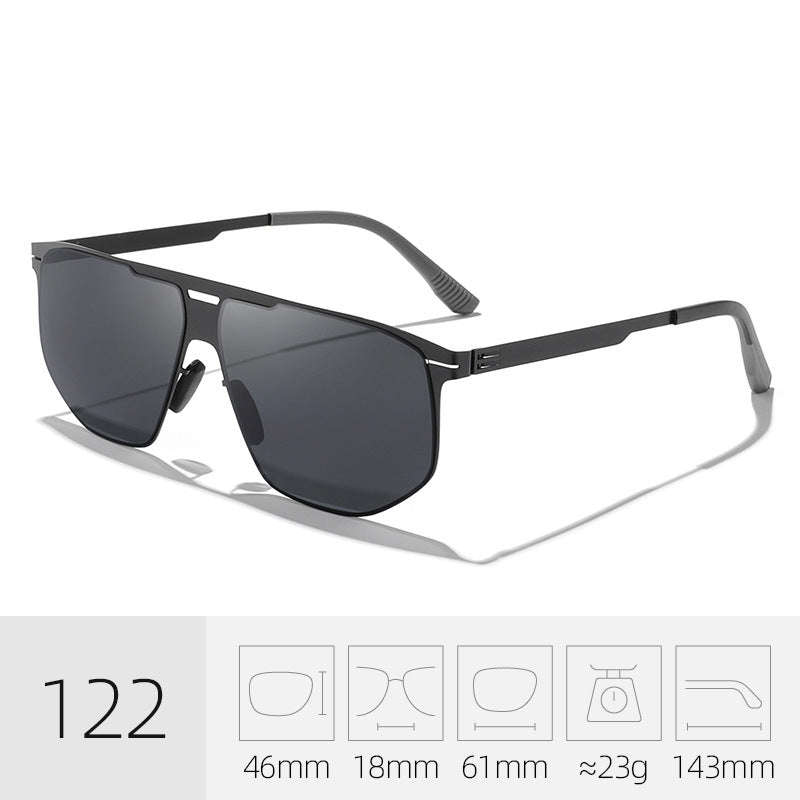Trendy Quadrat Rahmen Sonnenbrille Karnz